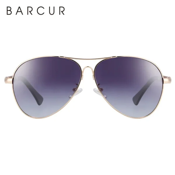BARCUR Design Memery Frame Sonnenbrille Polarisiert Für Männer Sonnenbrille Frauen Pilot Gradient Lens Brillen Spiegel Shades 2