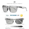 Kdeam Marke Original Design hochwertige Männer quadratische polarisierte Sonnenbrille männlich fahren photo chrome Sonnenbrille coole Frauen Sonnenbrillen