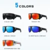 KDEAM Neue Große Rahmen Designer Polarisierte Männer Sonnenbrille Luxus Marke Winddicht Fahren Gläser Angeln Brillen Mode Frauen Auge 6
