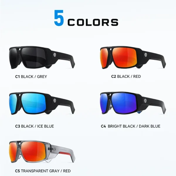 KDEAM Neue Große Rahmen Designer Polarisierte Männer Sonnenbrille Luxus Marke Winddicht Fahren Gläser Angeln Brillen Mode Frauen Auge 6