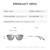 CAPONI ovale Herren Sonnenbrille photo chrome polarisierte Sonnenbrille für Männer schützen UV-Strahl super leicht treibende schwarze Brille bs520 5