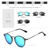 VEITHDIA Männer Sonnenbrille Mode Runde Unisex Sonnenbrille Polarisierte Beschichtung Spiegel Sport Fahren Männliche Brillen Für Frauen 6358 5