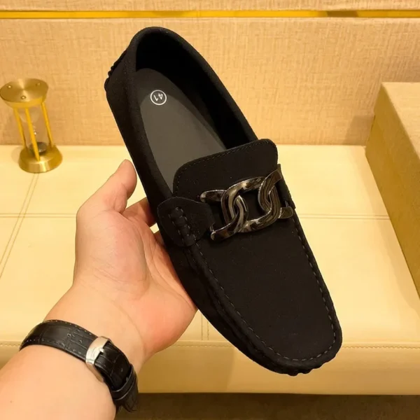 YRZL Herren-Loafer, handgefertigt, Wildleder, Slip-on-Fahrschuhe, bequem, atmungsaktiv, luxuriöse Bootsschuhe für Herren, große Größe 48 4