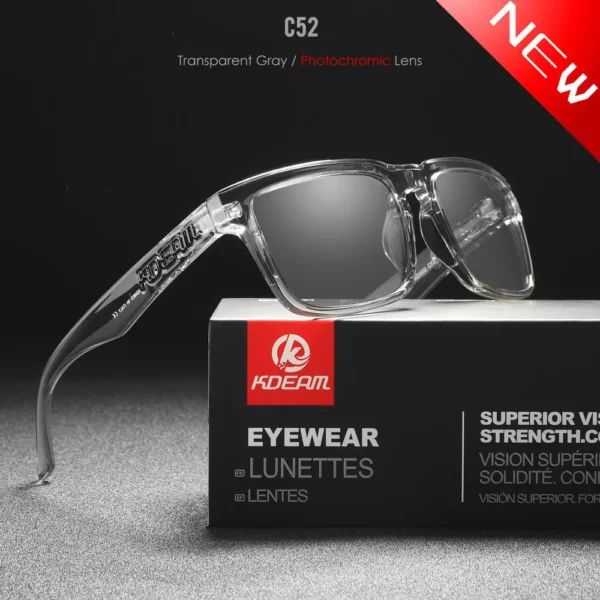 Kdeam Marke Original Design hochwertige Männer quadratische polarisierte Sonnenbrille männlich fahren photo chrome Sonnenbrille coole Frauen Sonnenbrillen 2