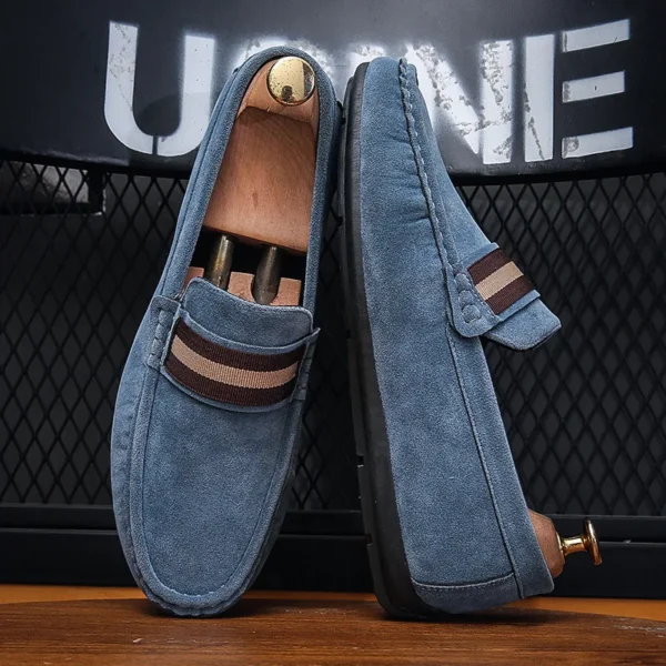 Slip auf Loafers männer Casual Schuhe Kuh Wildleder Luxus Wohnungen Mode Herren Mokassins Leder Zapatos Hombre Fahren Schuhe für männer 2
