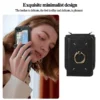 Umhängetasche mit Kartenhalter, Handyhülle für Samsung Galaxy Z Flip 6, 5, 4, 3, Flip6, Flip5, Flip4, Flip3, Leder, stoßfeste Abdeckung 3