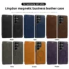 Für MagSafe RFID Blocking Flip Leder Handyhülle Samsung Galaxy S25 Edge S24 S23 Ultra S22 Plus Brieftasche mit Kartenhalter-Abdeckung 6