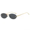 Mode große quadratische Sonnenbrille Frauen Luxusmarke Pilot klare Sonnenbrille weibliche übergroße halbe Rahmen Sonnenbrillen Brillen randlos 4