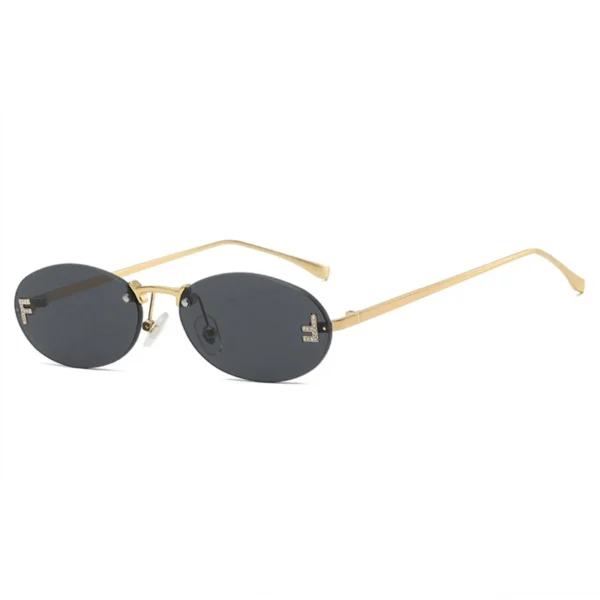 Mode große quadratische Sonnenbrille Frauen Luxusmarke Pilot klare Sonnenbrille weibliche übergroße halbe Rahmen Sonnenbrillen Brillen randlos 4