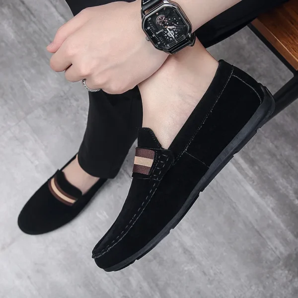 Slip auf Loafers männer Casual Schuhe Kuh Wildleder Luxus Wohnungen Mode Herren Mokassins Leder Zapatos Hombre Fahren Schuhe für männer 4