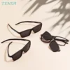 TR90 Männer Frauen Rechteck Vollrand Brille mit Federscharnier Magnetische Clip-On Polarisierte Sonnenbrille für verschreibungspflichtige Gläser 3