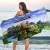 Minecraft Ghast Fireball Strandtuch für Kinder, personalisiertes Badetuch, Pooltuch, Urlaubsgeschenk, Picknicktuch, Party-Geschenk 4