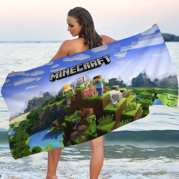 Minecraft Ghast Fireball Strandtuch für Kinder, personalisiertes Badetuch, Pooltuch, Urlaubsgeschenk, Picknicktuch, Party-Geschenk 4