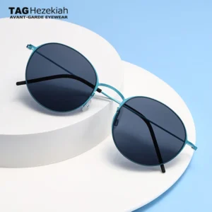 2025 Mode hochwertige Titan-Sonnenbrille rund fahren 8808 Sonnenbrille Männer und Frauen Vintage dänisches Design Sonnenbrille UV400