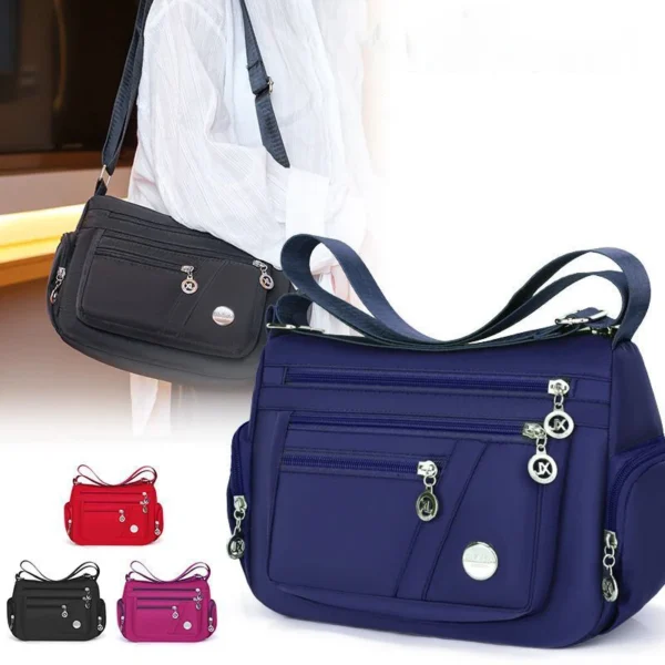 Casual Frauen Schulter Umhängetasche Oxford Wasserdichte Zipper Handtaschen Paket Weibliche Große Kapazität Reise Umhängetasche 2