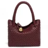 Gewebte Umhängetasche für Damen, Umhängetasche für Damen, kleine Handtasche, veganes Leder, Geldbörse, Tragetasche, Hobo-Tasche