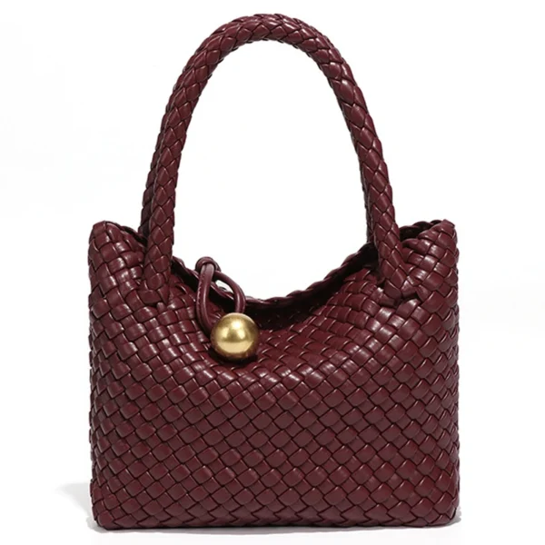 Gewebte Umhängetasche für Damen, Umhängetasche für Damen, kleine Handtasche, veganes Leder, Geldbörse, Tragetasche, Hobo-Tasche
