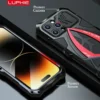 Stoßfeste Rüstungs-Metall-Telefonhülle für iPhone 13, 14, 15, 16 Pro Max, robuste Anti-Fall-Telefonabdeckung für Samsung S23 S22 S24 Ultra 3