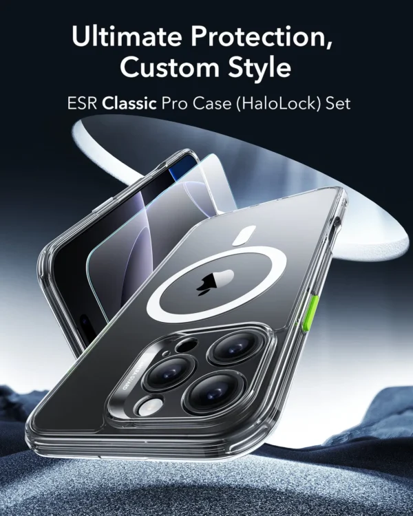 ESR MagSafe Hülle für iPhone 16/15 Pro Max mit Displayschutzfolie iPhone 14/13 durchscheinende matte Hülle Schutz in Militärqualität 6