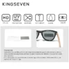 KINGSEVEN Exklusives Design Vintage Herrenbrille Walnussholz Sonnenbrille UV400 Schutz Fashion Square Sonnenbrille Damen 5510 4