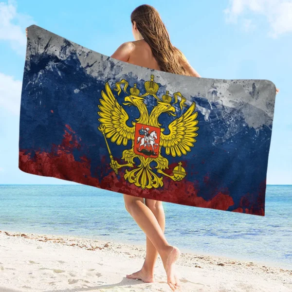 Russische Flagge große Mikro faser Strand tücher schnell trocknen Handtuch Sand Strand tücher Pool Handtuch für Reise Schwimmbad Yoga 2