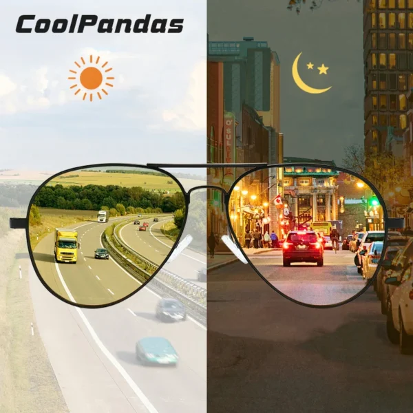 Photochrome Sonnenbrille Männer Polarisierte Luftfahrt Tag Nacht Vision Gläser für Fahren Frauen Anti-Uv-Brille oculos de sol masculino 3