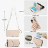Multifunktions-Kartensteckplätze, Halter, Reißverschluss, Brieftasche, Flip-Telefonhülle für iPhone 15 14 13 12 11 Pro Max Plus XS XR X 15Pro, Riemenabdeckung 3