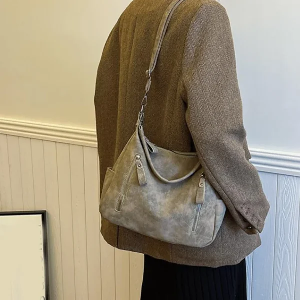 Designer Leder Weibliche Seite Taschen Retro Schulter Tasche für Frauen Handtasche Casual Damen Große Kapazität Einkaufstasche