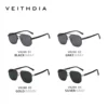 VEITHDIA Marke Vintage Männer Frauen Sonnenbrille Nylon Objektiv Polarisierte UV400 Outdoor Fahren Brillen Für Männer, Mode Brillen 8280 4
