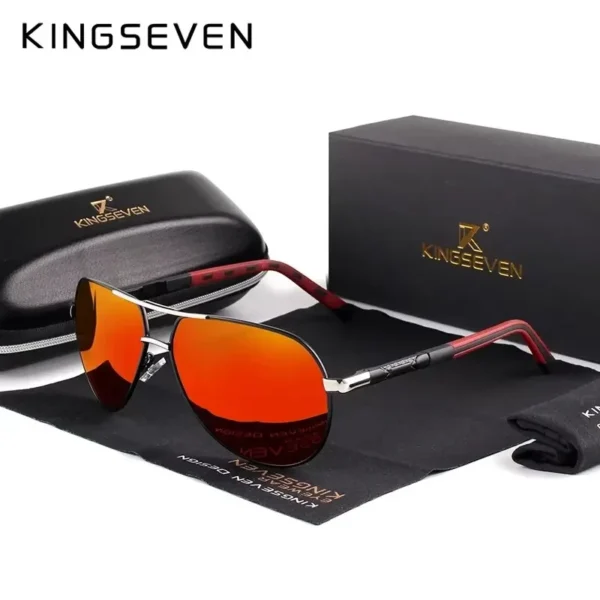KINGSEVEN Marke Klassische Pilot Männer Sonnenbrille Polarisierte UV400 Objektiv Luxus Retro Fahren Gläser Frauen Großen Rahmen Kausalen Brillen 2