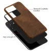 LANGSIDI Echte PULL-UP Leder Telefon Fall Für Samsung Galaxy s25 s24 Ultra S22 S23 S21 Plus luxus abdeckung für galaxy s25 ultra 6