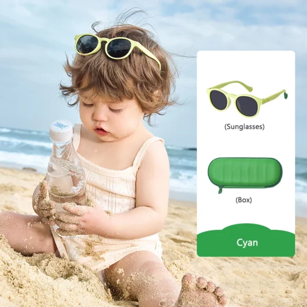 Polarisierte Baby-Sonnenbrille, TPEE, flexibler Rahmen, UV400-Schutzbrille, Outdoor-Brille für Kleinkinder von 0–36 Monaten 3