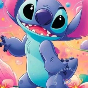 Stitch Lilo & Stitch 5D-Diamant-Malerei-Set zum Selbermachen, Diamant-Stickerei, Kreuzstich, handgefertigte Kunst, Geschenk, Basteln, Heimdekoration