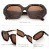 ZENOTTIC Damen-Sonnenbrille, Schmetterlings-Acetat, polarisiert, dicker Rahmen, UV400-Schutz, modische Sonnenbrille für Damen, Geschenk 3