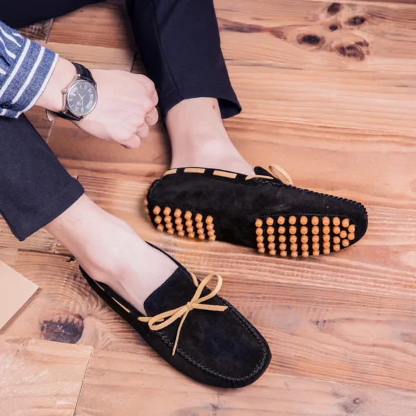 Designer Wildleder Lace Up Männer Casual Schuhe Hohe Qualität Weiche Herren Loafer Mokassins Italienische Mode Fahren Schuhe Große Größe 3