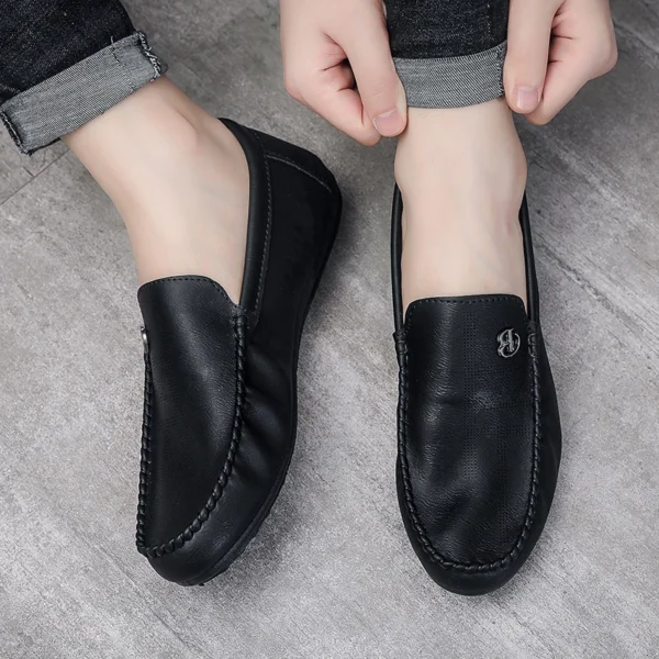 Männer Casual Schuhe Aus Echtem Leder Luxus Marke Männer Müßiggänger Italienischen Mokassins Atmungsaktive Slip auf Männer Fahren Schuhe Chaussure Homme 4