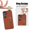 Fingerring-Reißverschluss-Geldbörse mit Kartenhalter-Handyhülle für Samsung Galaxy A35 A25 A55 A73 A72 A71 A53 A15 A13 5G Lederhülle 5