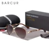 BARCUR Design Titan Legierung Sonnenbrille Polarisierte männer Sonnenbrille Frauen Pilot Gradienten Brillen Spiegel Shades Oculos De Sol 4