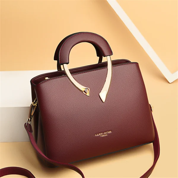 ECHTE VANDERWAH Hochwertiges Leder Casual Tote Luxus Handtaschen Frauen Taschen Designer Schulter Umhängetaschen für Frauen 2024 2