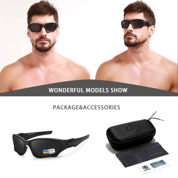 KDEAM Outdoor Sport Polarisierte Sonnenbrille Männer Kurve Schneiden Rahmen Stress-Beständig Objektiv Schild Sonnenbrille Frauen KD0623 5