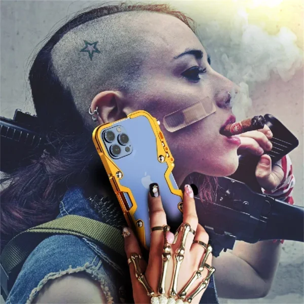 Stoßfest Metall Bumper Fall Für iPhone 12 13 14 15 16 Pro Max Fall Luxus Aluminium Rahmen Abdeckung Funda Für iPhone 16 15 Plus Fall 4