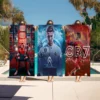 C-Cristiano R-Ronaldo CR7 Badetuch, Mikrofaser, weich, wasserabsorbierend, atmungsaktiv, für Mädchen und Kinder, dekoratives Cartoon-Strandtuch