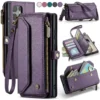 Lanyard Leder Zip Wallet Card Handyhülle für Samsung Galaxy Note 20 Ultra 10 Plus S24 S23 S22 S21 S20 FE S10 Crossbody Cover