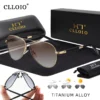 CLLOIO Neue Titan Legierung Sonnenbrille Polarisierte männer Sonnenbrille Frauen Mode Pilot Gradienten Brillen Photochrome Oculos De Sol