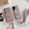 Umhängetasche mit Kartenhalter Handyhülle für Samsung Galaxy S25 S24 Ultra S23 FE S22 Plus A35 A15 A55 A16 A26 A36 A56 Cover