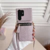 Reiß verschluss Brieftasche mit Karten halter Cross boby Handy hülle für Samsung Galaxy S24 S22 Ultra Plus S23 Fe A15 A25 A35 A55 A24 A34 A54 A14