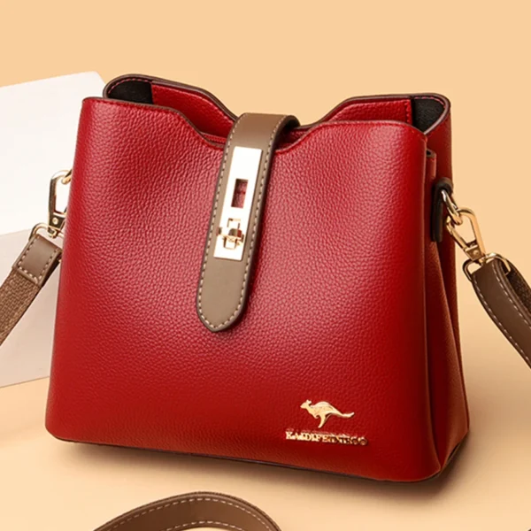 3-lagige Geldbörsen und Handtaschen mit großer Kapazität, Umhängetasche für Damen, Designer, hochwertiges Leder, modische neue Messenger-Umhängetasche