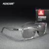 KDEAM Große quadratische Herren-Sonnenbrille, polarisiert, photochrome, übergroße Sonnenbrille, modische Damen-Sonnenbrille, verbesserte Ausgabe