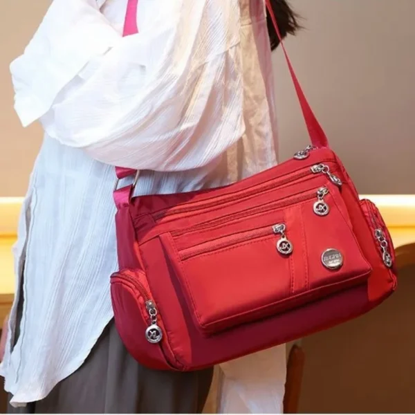 Casual Frauen Schulter Umhängetasche Oxford Wasserdichte Zipper Handtaschen Paket Weibliche Große Kapazität Reise Umhängetasche 4