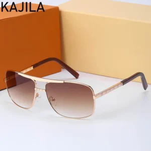 Vintage Quadratische Männer Sonnenbrille Braun 2025, Luxus Marke Retro Klassische Sonnenbrille Für Mann UV400 Oculos De Sol Masculino Großhandel